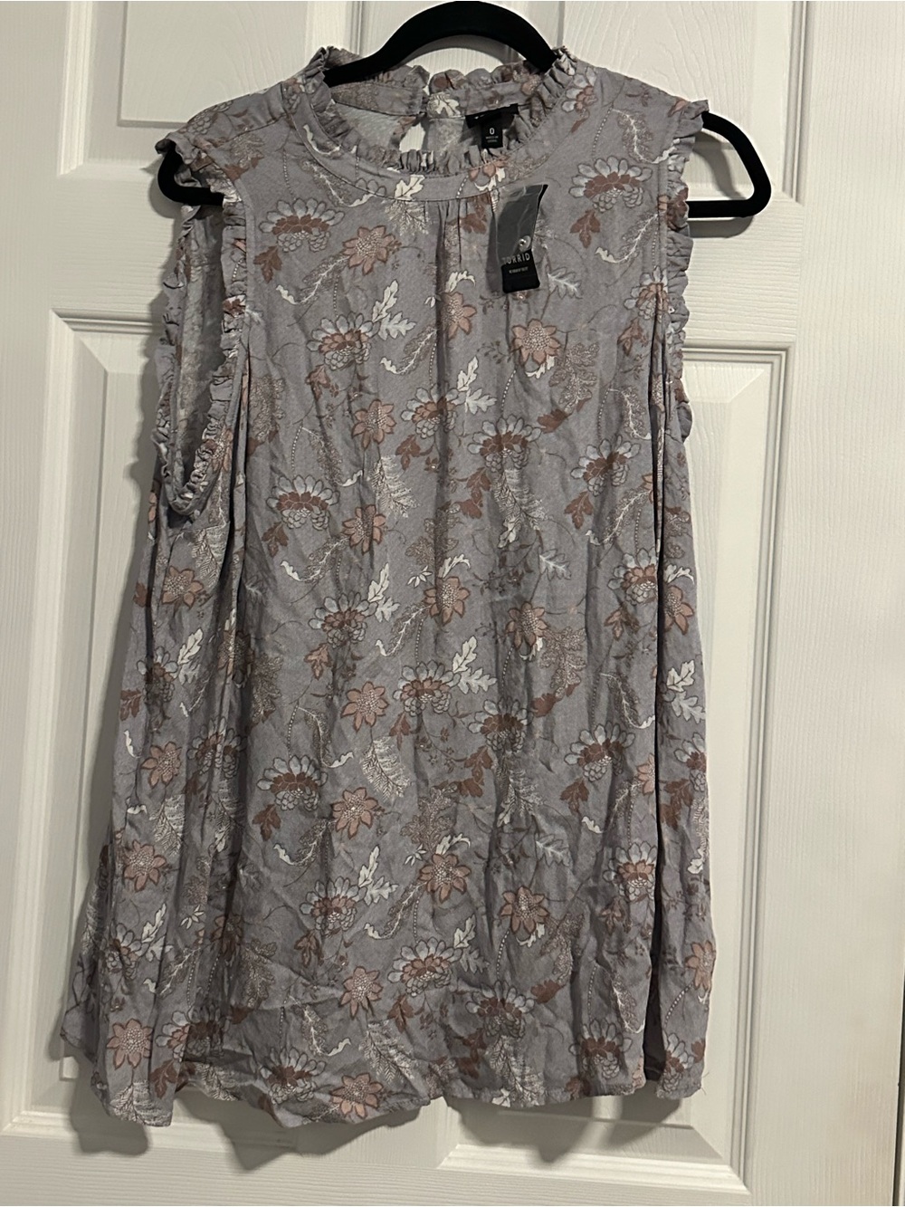torrid Lavender Floral Cold-Shoulder Blouse